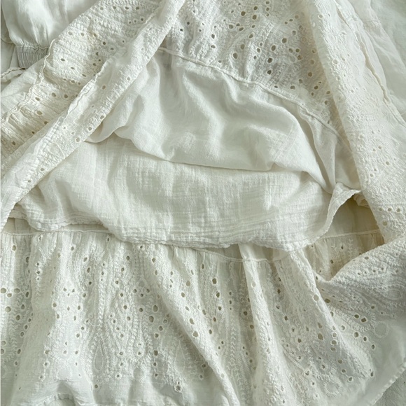 KEREN hart White Tiered Eyelet Midi Skirt - Picture 7 of 7
